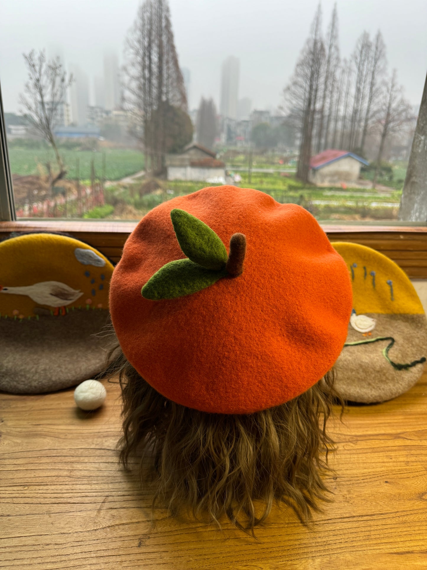 Orange Beret - Fruit Inspired Artisan Headwear