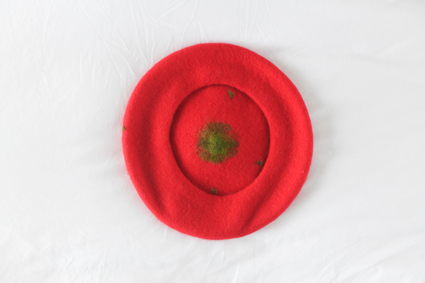Red Strawberry Beret - Fruit Inspired Artisan Headwear