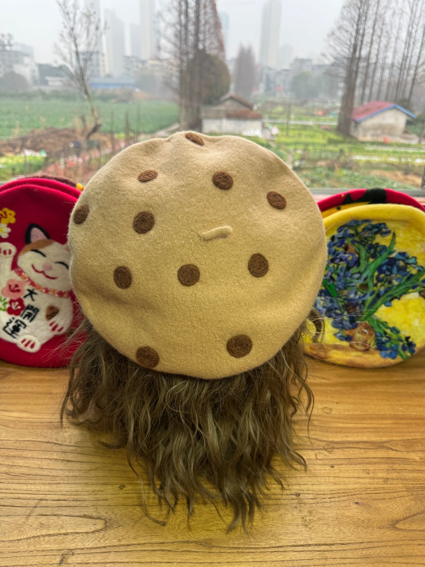 Cookie Beret - Hand Felted Wool Hat