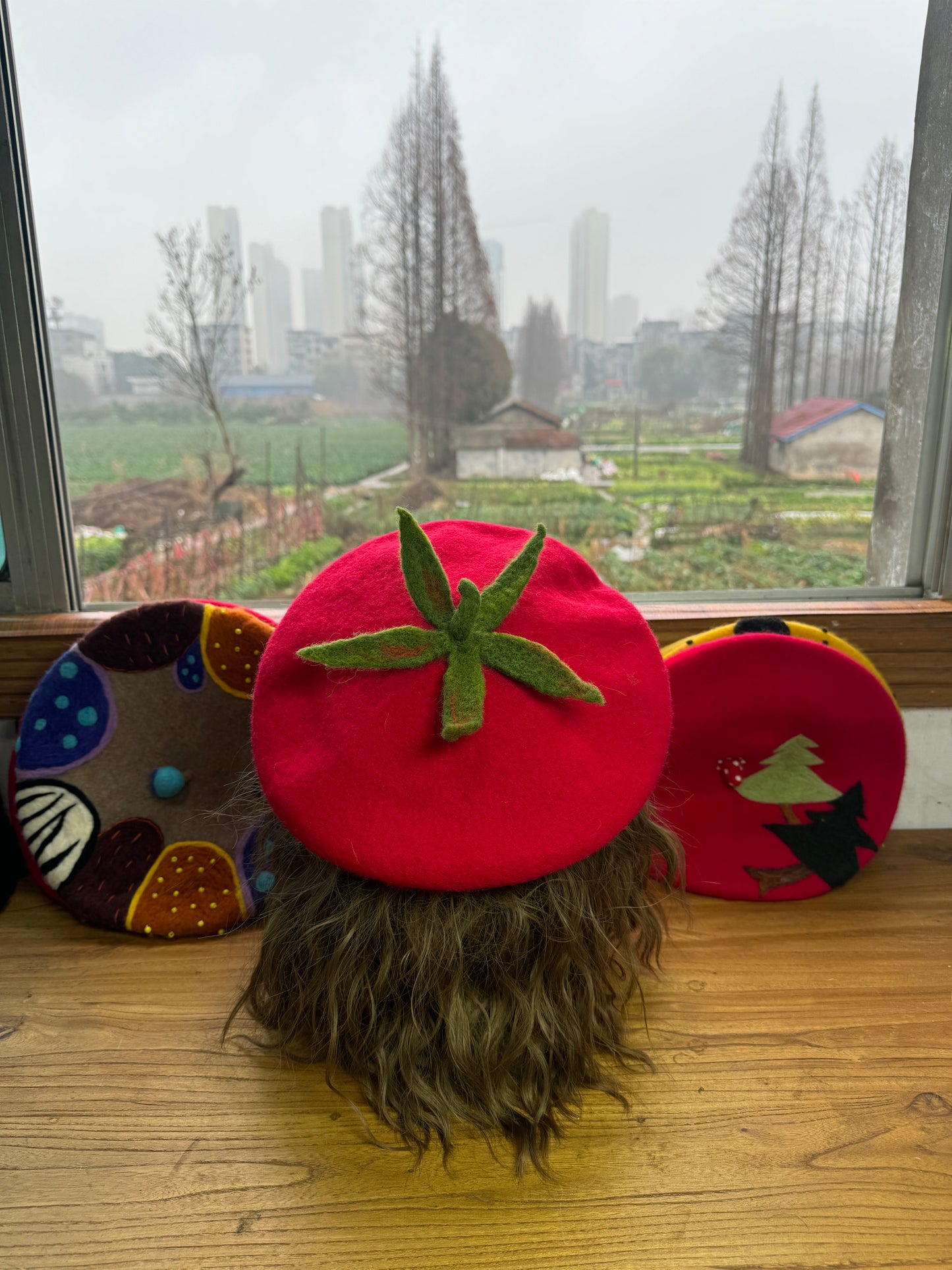 Red Tomato Beret - Vegetable Inspired Artisan Headwear