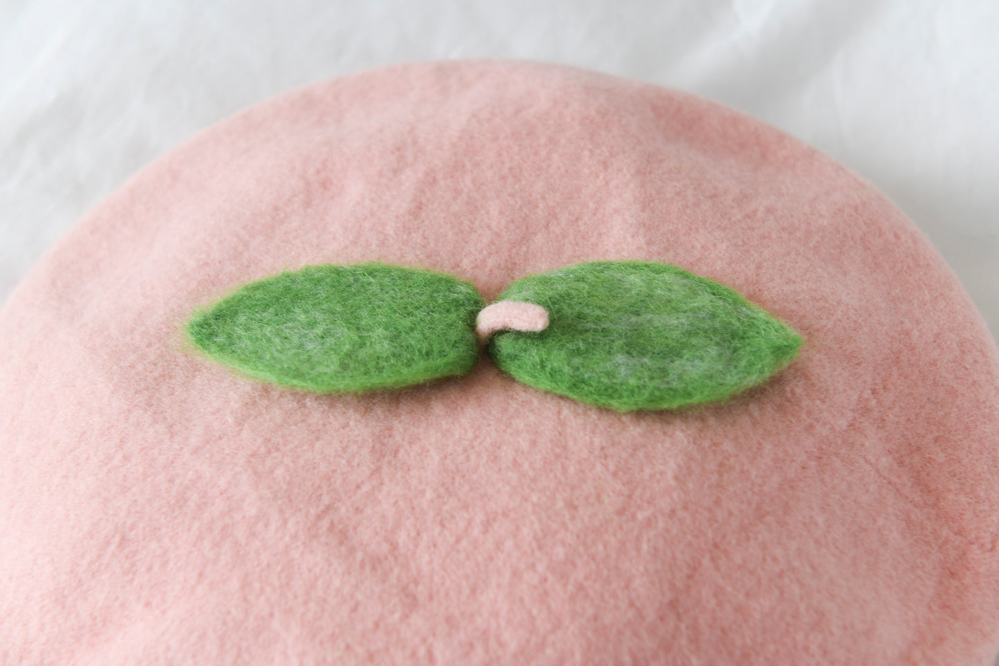 Pink Peach Beret - Fruit Inspired Artisan Headwear