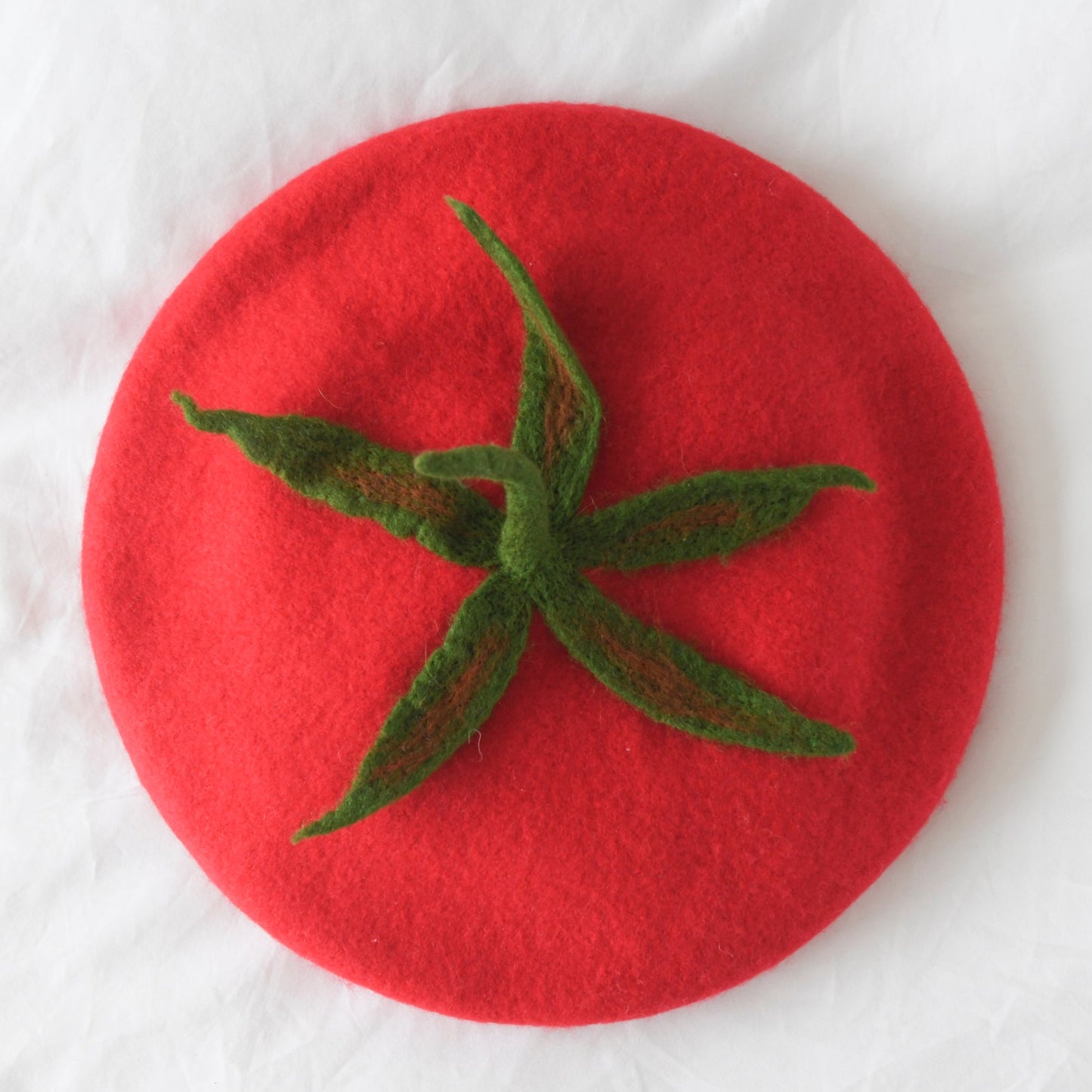 Red Tomato Beret - Vegetable Inspired Artisan Headwear