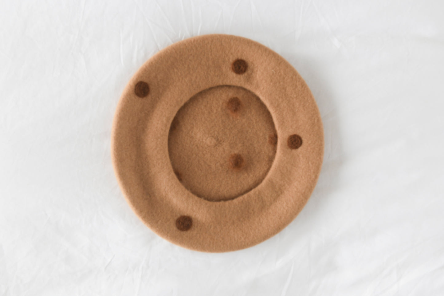 Cookie Beret - Hand Felted Wool Hat