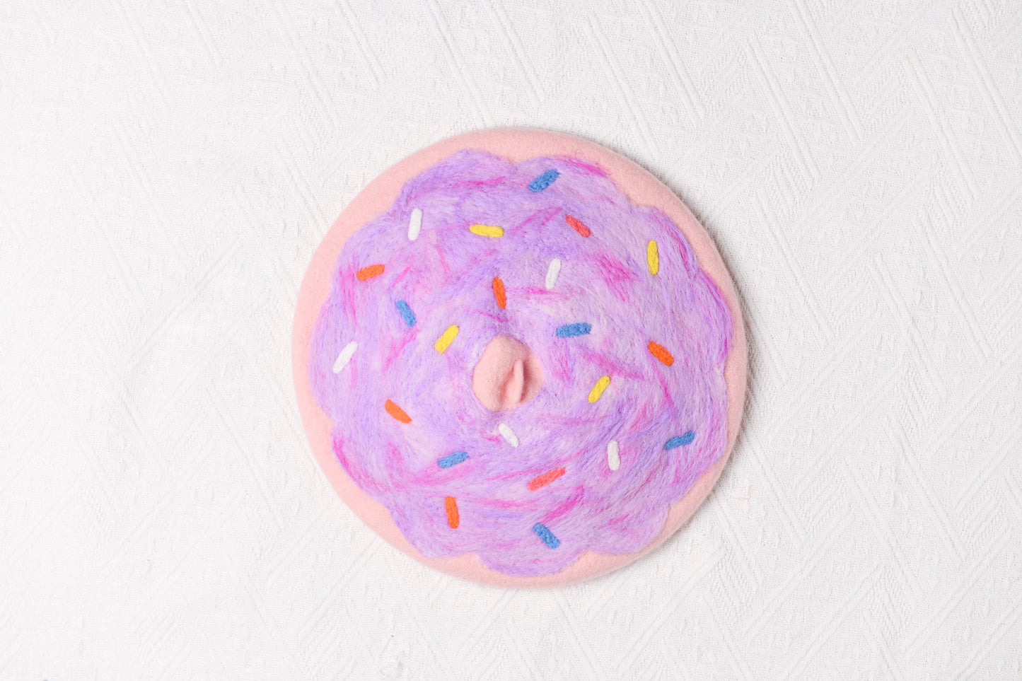 Donut Beret - Hand Felted Wool Hat