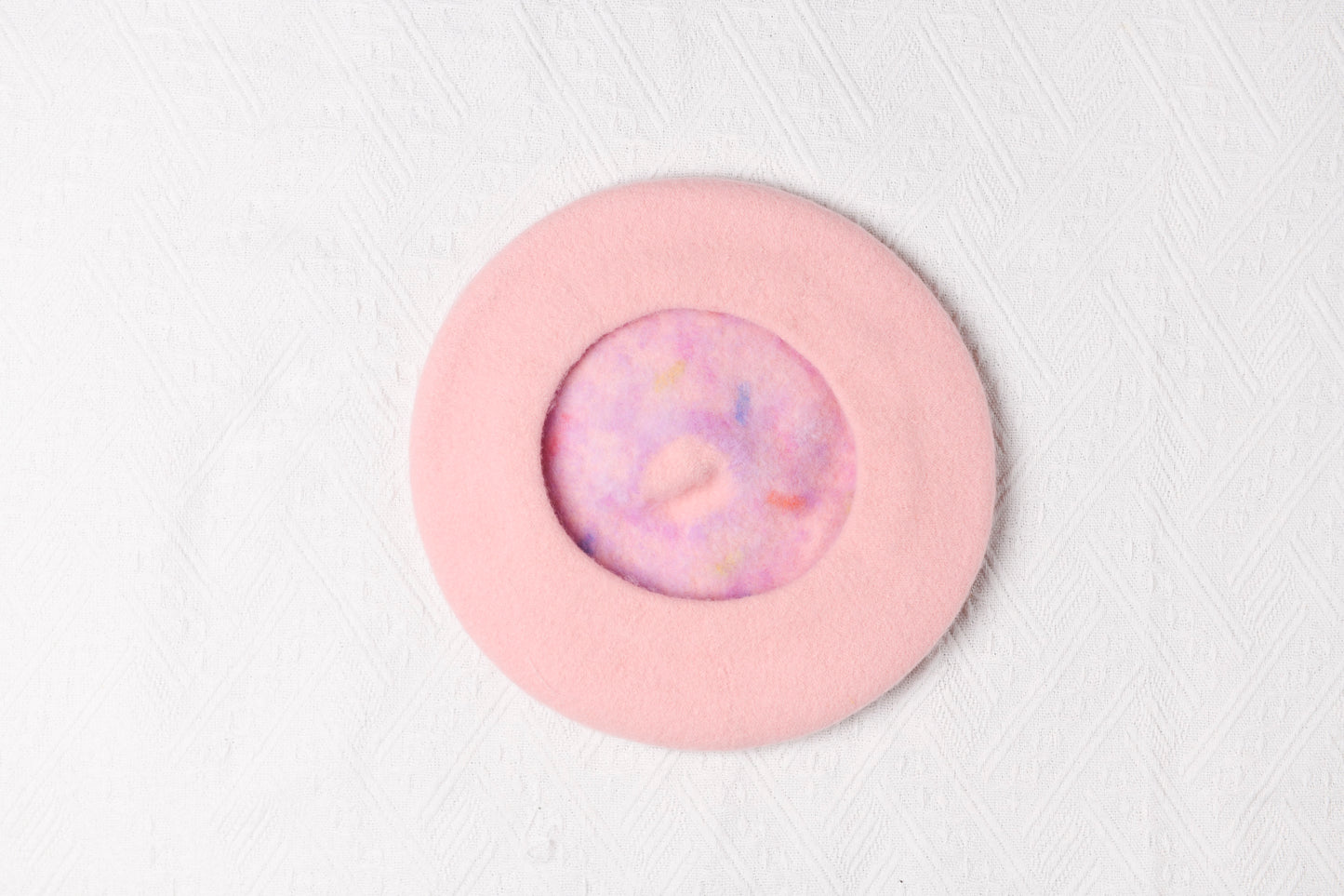 Donut Beret - Hand Felted Wool Hat