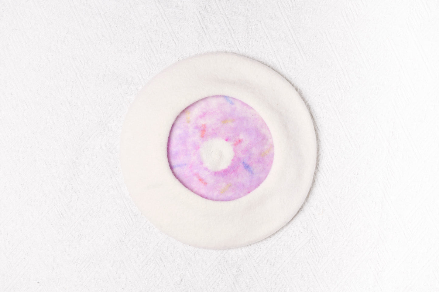 Donut Beret - Hand Felted Wool Hat