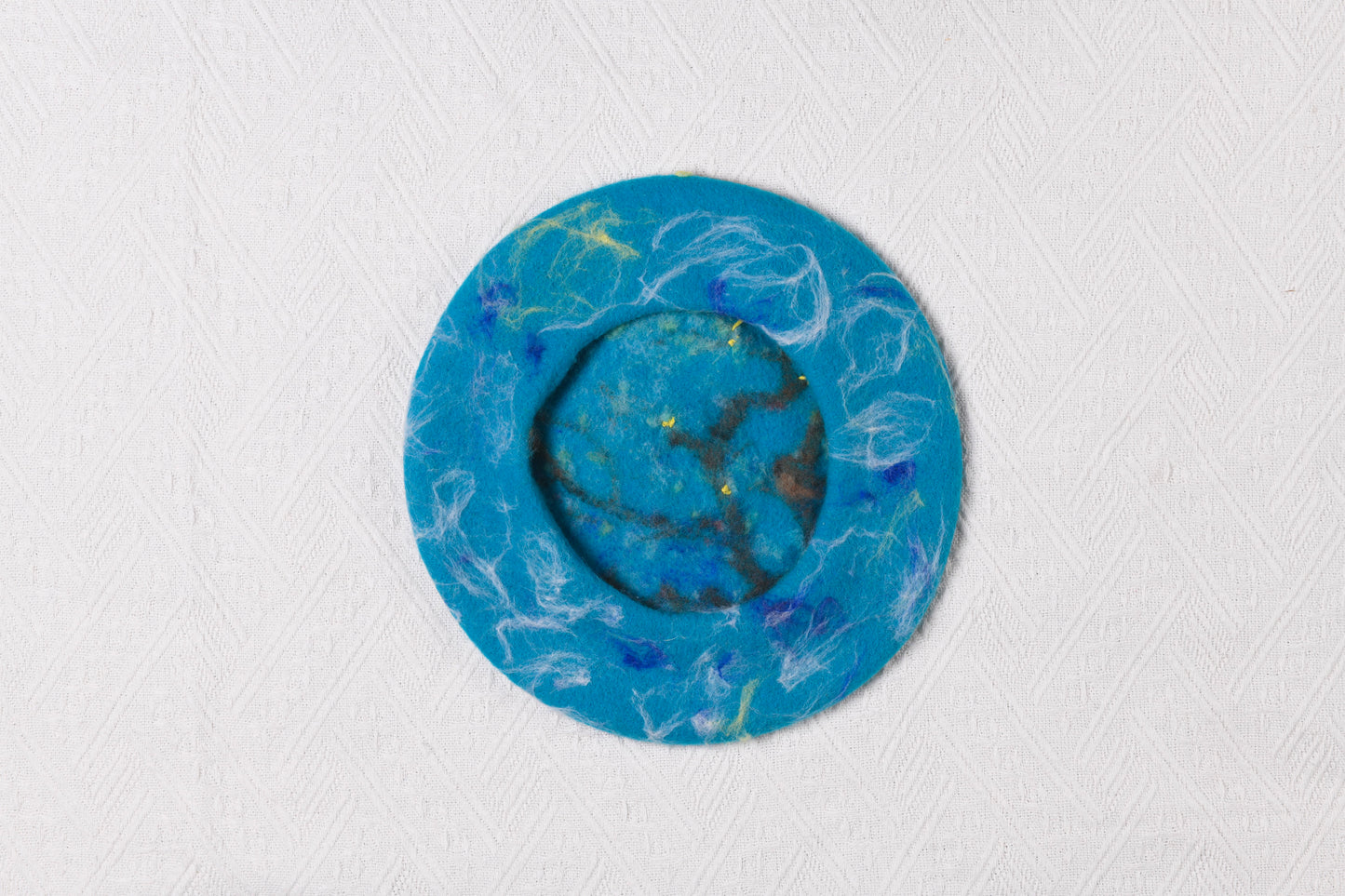 Van Gogh Almond Blossom - Hand Felted Wool Beret