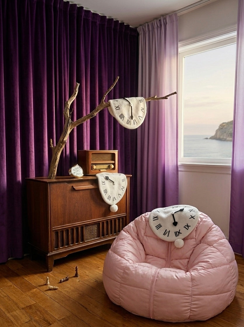 Dali Melting Clock - Interactive Handmade Beret