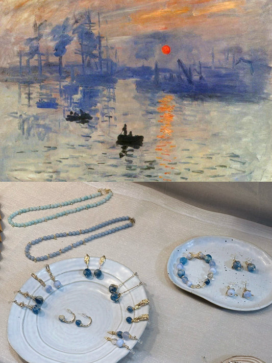 Monet Impression Sunrise - Handmade Earrings