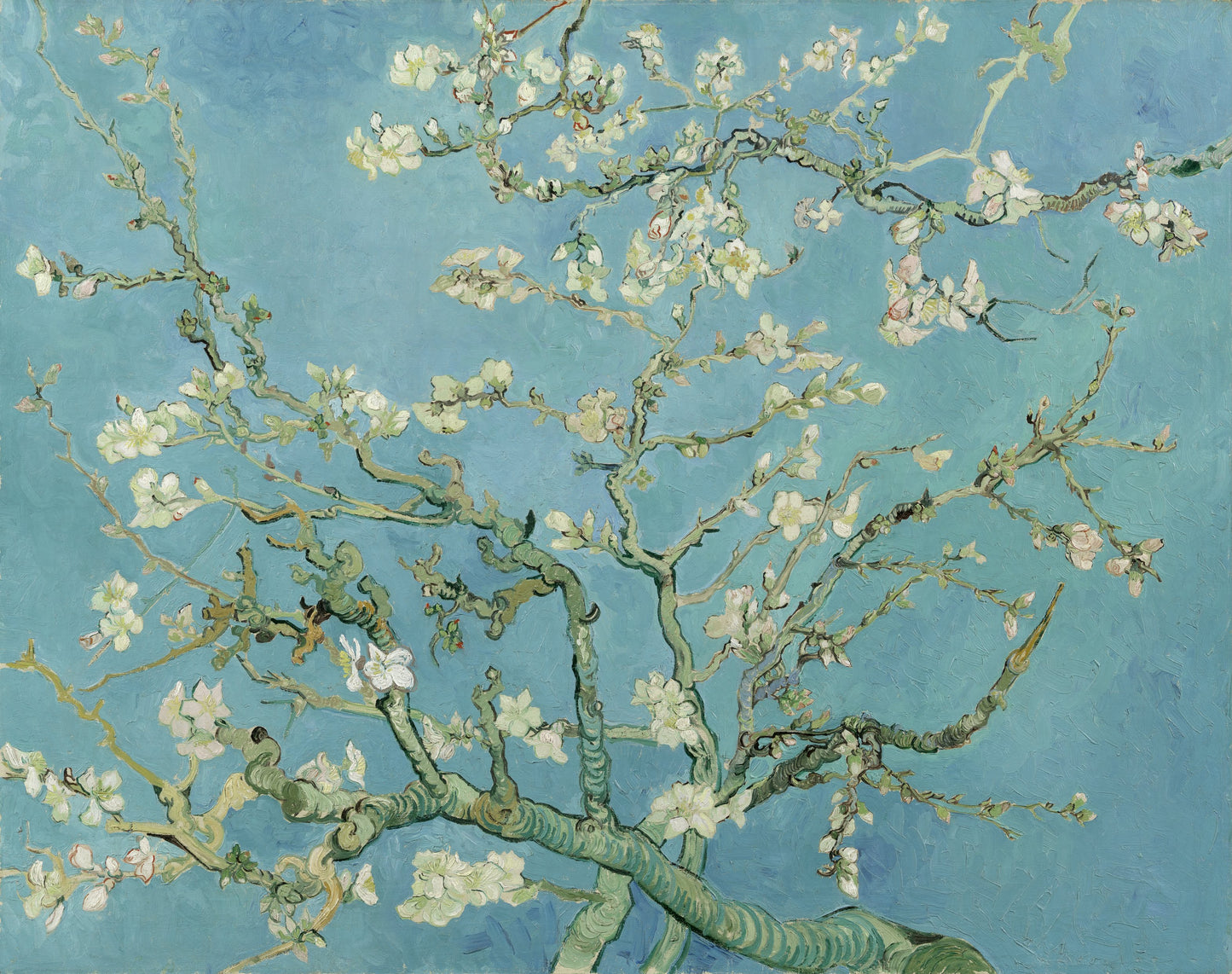 Van Gogh Almond Blossom - Hand Felted Wool Beret