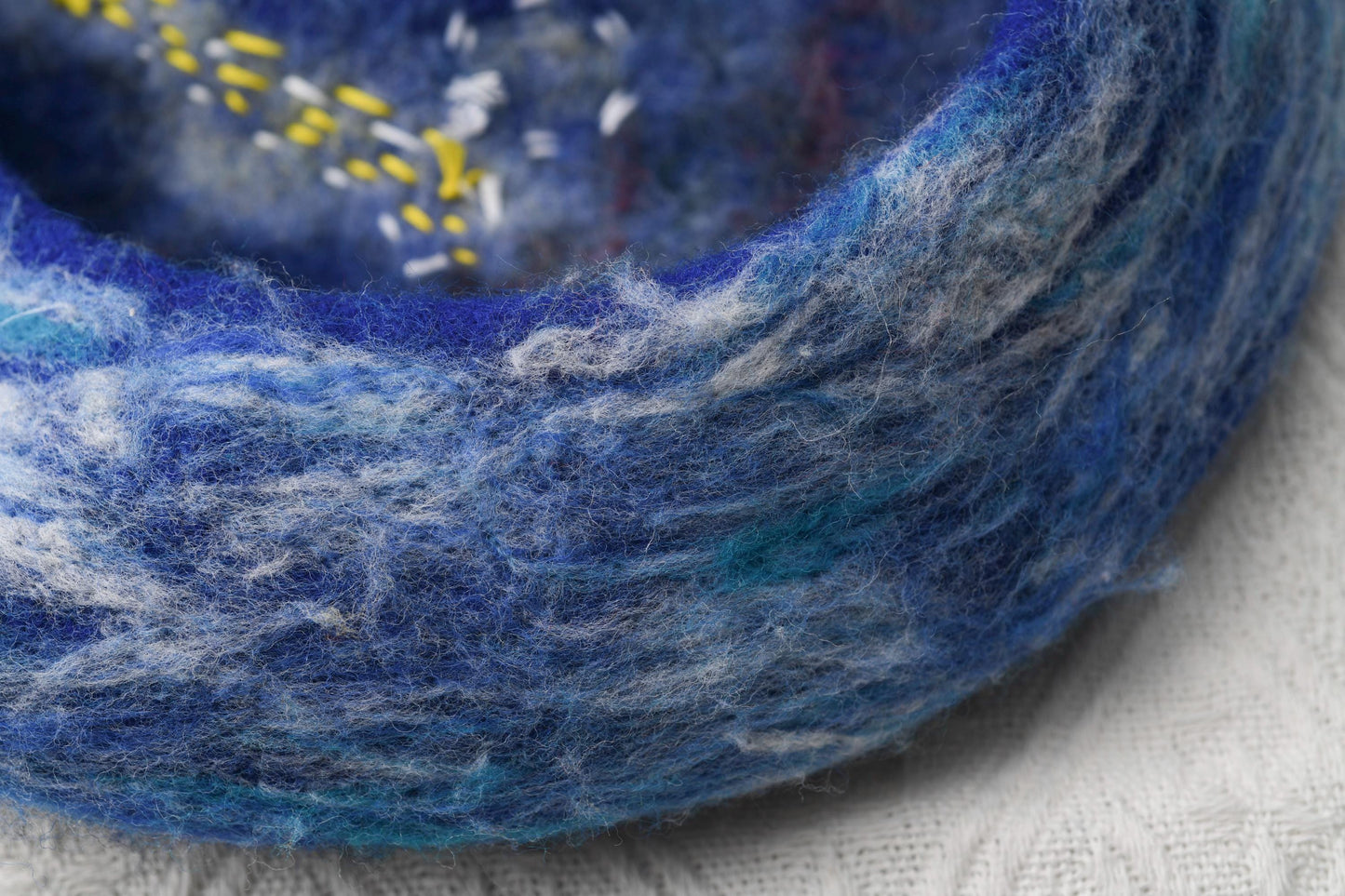 Van Gogh Starry Night - Hand Felted Wool Beret