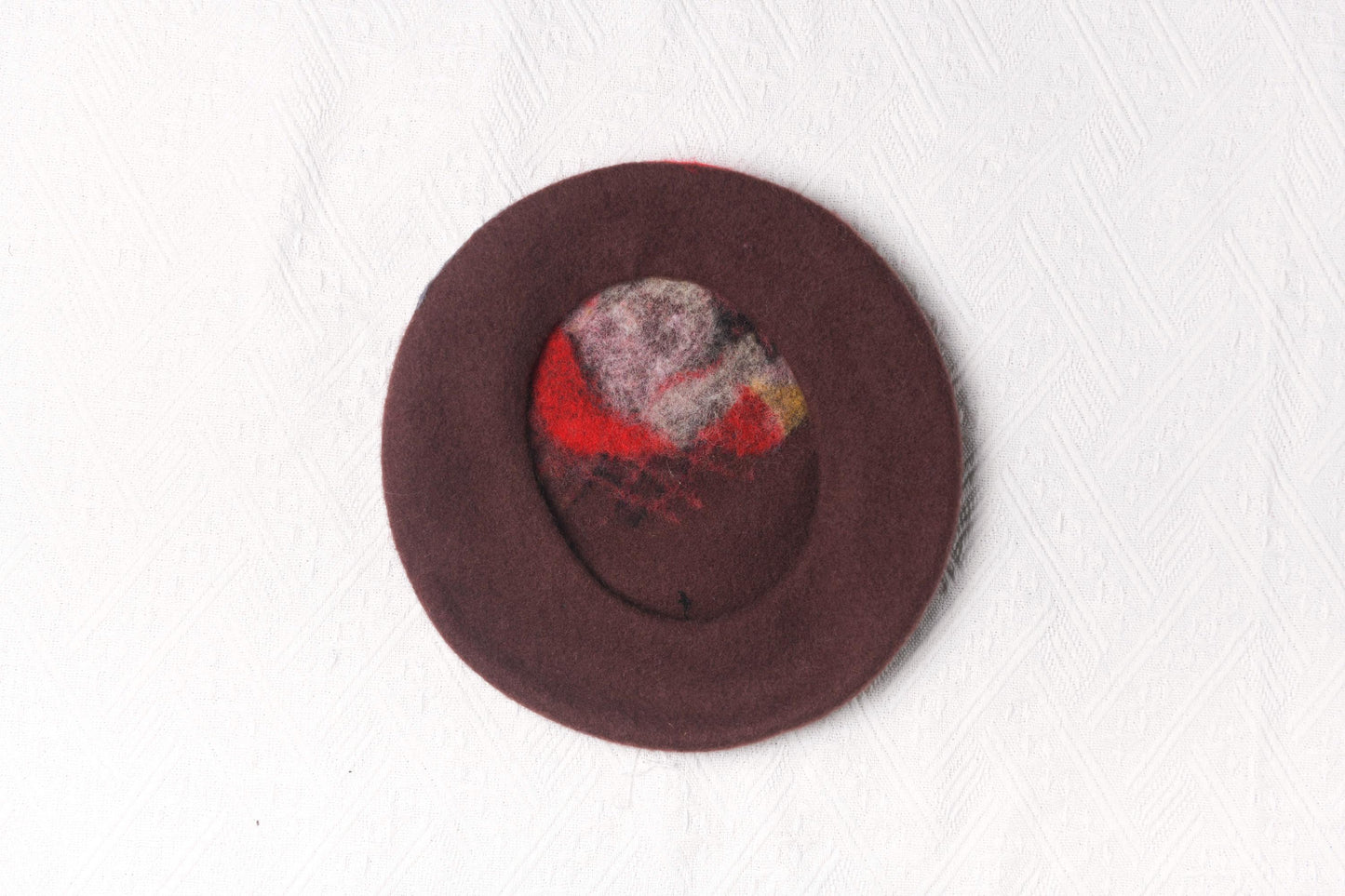Picasso Le Reve Hand Felted Wool Beret - Brown Dream Fine Art French Hat