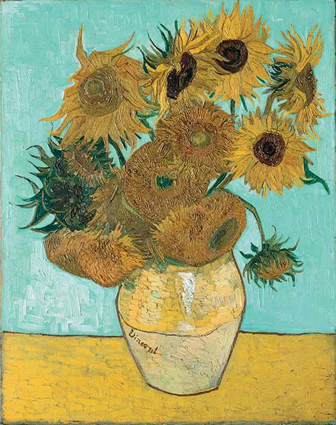 Van Gogh Sunflowers - Hand Felted Wool Beret